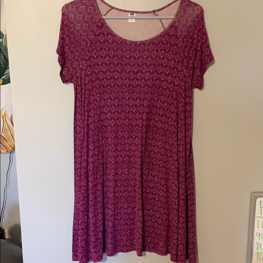 Purple tee shirt dress